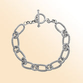 AB-1016-S-7" Sterling Silver Bracelet with Toggle Lock Jewelry Bali Designs Inc
